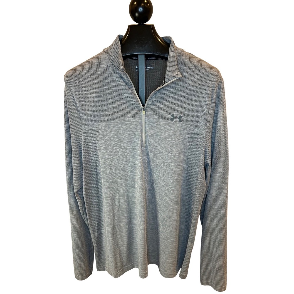 Under Armour Mens Vanish Seamless 1/4‎ Zip Pullover Gray Heather XXL Fitted